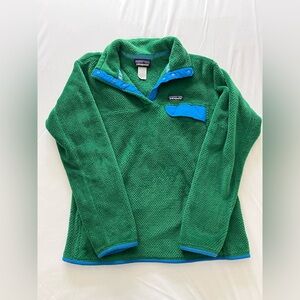 Patagonia 1/4 Zip Pullover Vibrant Green Sz Large